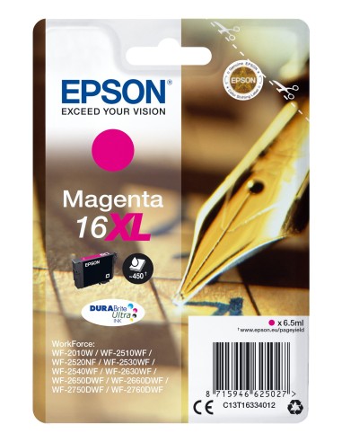 Cartuccia d'inchiostro Epson magenta C13T16334012 16 XL ~450 pagine 6,5ml Cartuccie d´inchiostro XL