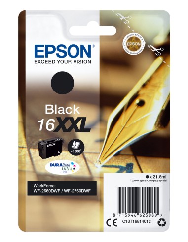 Cartuccia d'inchiostro Epson nero C13T16814012 16 XXL ~1000 pagine 21,6ml XXL Patrone