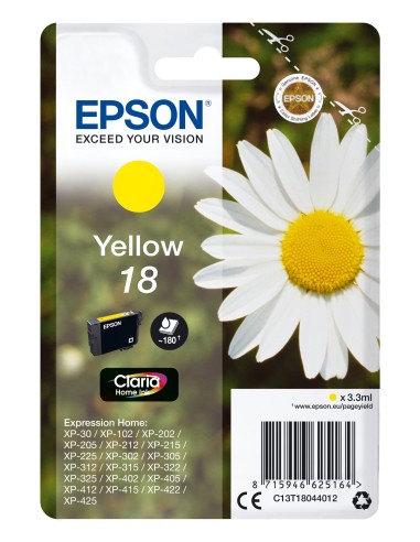 Cartuccia d'inchiostro Epson giallo C13T18044012 18 ~180 pagine 3,3ml standard