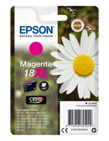 Cartuccia d'inchiostro Epson magenta C13T18134012 18 XL ~450 pagine 6,6ml Cartuccie d´inchiostro XL