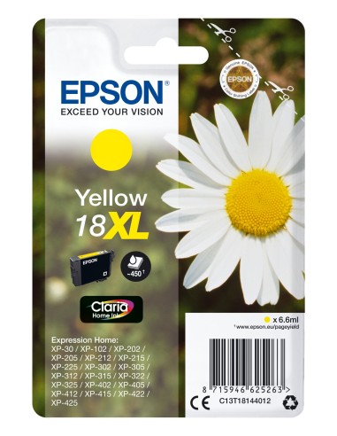 Cartuccia d'inchiostro Epson giallo C13T18144012 18 XL ~450 pagine 6,6ml Cartuccie d´inchiostro XL