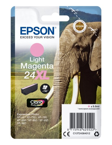 Cartuccia d'inchiostro Epson magenta (chiaro) C13T24364012 24 XL ~740 pagine 9,8ml XL