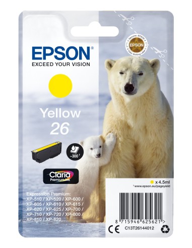 Cartuccia d'inchiostro Epson giallo C13T26144012 26 ~300 pagine 4,5ml standard