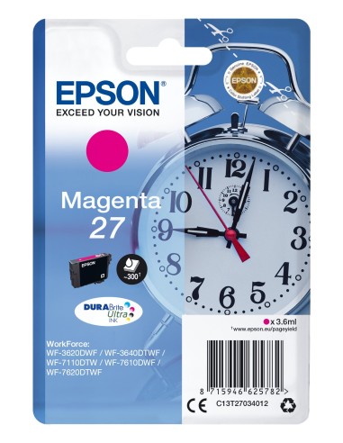 Cartuccia d'inchiostro Epson magenta C13T27034012 27 ~300 pagine 3,6ml