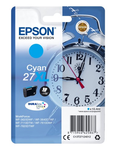 Cartuccia d'inchiostro Epson ciano C13T27124012 27 XL ~1100 pagine 10,4ml XL