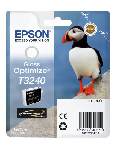 Cartuccia d'inchiostro Epson Trasparente C13T32404010 T3240 ~3350 pagine 14ml Gloss Optimizer