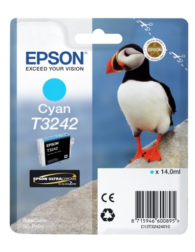 Cartuccia d'inchiostro Epson ciano C13T32424010 T3242 ~980 pagine 14ml