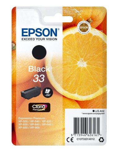 Cartuccia d'inchiostro Epson nero C13T33314012 33 ~250 pagine 6,4ml