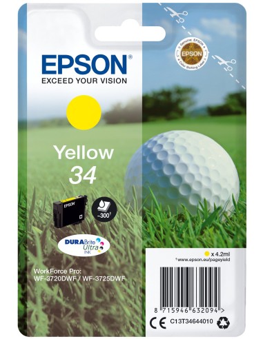Cartuccia d'inchiostro Epson giallo C13T34644010 34 ~300 pagine 4,2ml