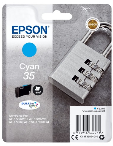 Cartuccia d'inchiostro Epson ciano C13T35824010 35 ~650 pagine 9,1ml