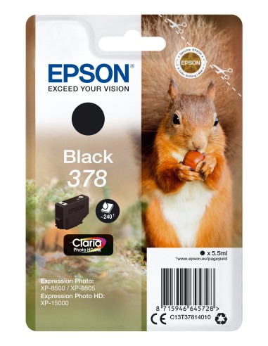 Cartuccia d'inchiostro Epson nero C13T37814010 378 ~240 pagine 5,5ml