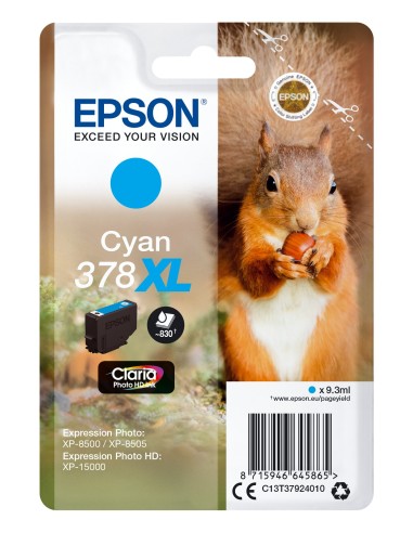 Cartuccia d'inchiostro Epson ciano C13T37924010 378XL ~830 pagine 9,3ml