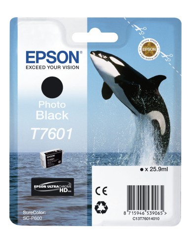 Cartuccia d'inchiostro Epson Nero (Foto) C13T76014010 T7601 25,9ml UltraChrome HD