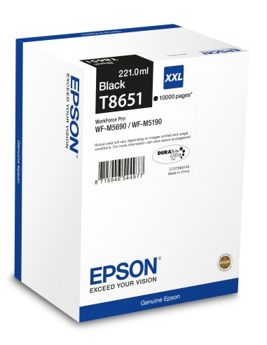 Cartuccia d'inchiostro Epson nero C13T865140 T8651 XXL ~10000 pagine 221ml XXL