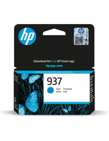Cartuccia d'inchiostro HP ciano 4S6W2NE 937 ~800 pagine Cartuccia di inchiostro ciano originale HP 937