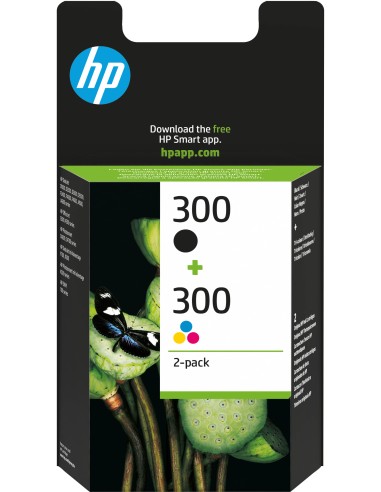 HP Confezione da 2 cartucce originali di inchiostro nero tricromia 300