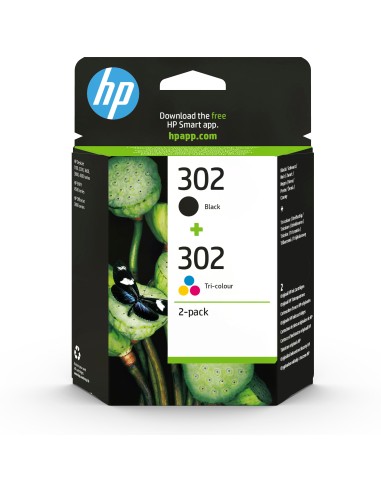 HP Confezione da 2 cartucce d'inchiostro nero tricromia originali 302