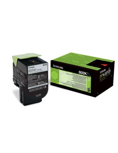 Toner Lexmark nero 802K 80C20K0 ~1000 pagine cartuccia di stampa riutilizzabile