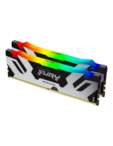 RAM DIMM Kingston FURY Fury Renegade RGB DDR5 7200 Mhz Da 32GB (2x16GB) Nero Silver CL38 INTEL XMP