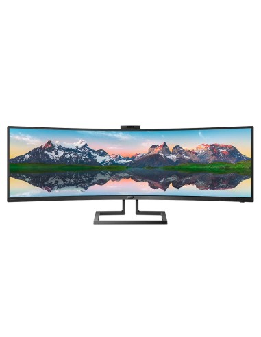 Monitor Philips 499P9H 00 48.8", Nero, Dual QHD,Curvo, USB-C, Webcam