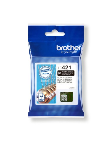 Cartuccia d'inchiostro Brother nero LC421BK LC-421BK ~200 pagine