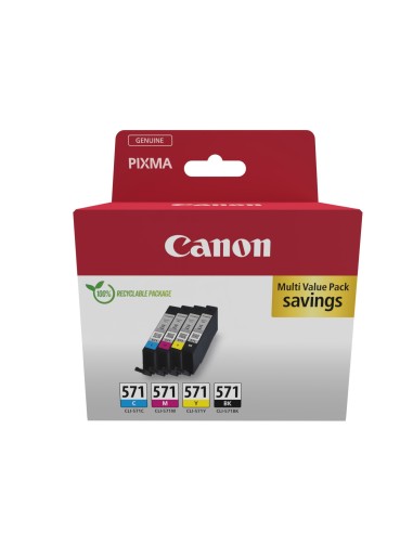 Canon Confezione multipla di cartucce d'inchiostro CLI-571 BK C M Y