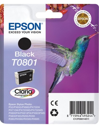 Cartuccia d'inchiostro Epson nero C13T08014011 T0801 ~330 pagine 7,4ml