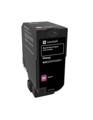 Lexmark 74C20M0 cartuccia toner 1 pz Originale Magenta
