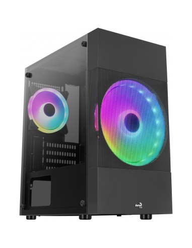 Case Aerocool Atomic v1 Midi-Tower ARGB Tempered Glass Nero