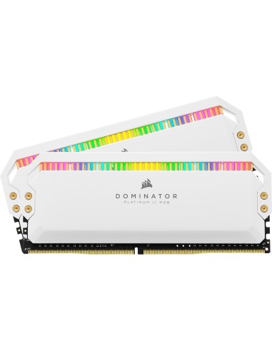 RAM DIMM Corsair Dominator Platinum RGB DDR5 5200 Mhz Da 32GB (2x16GB) Bianco CL40 INTEL XMP