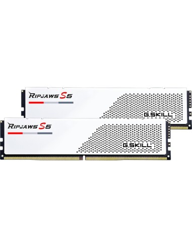 RAM DIMM G.Skill Ripjaws S5 DDR5 6000 Mhz Da 32GB (2x16GB) Bianco CL32 INTEL XMP