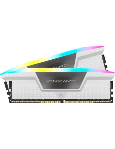 RAM DIMM Corsair Vengeance RGB DDR5 5200 Mhz Da 32GB (2x16GB) Bianco CL40 INTEL XMP
