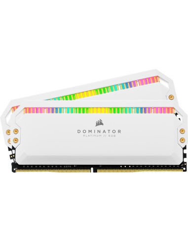 RAM DIMM Corsair Dominator Platinum RGB DDR5 5200 Mhz Da 64GB (2x32GB) Bianco CL40 INTEL XMP