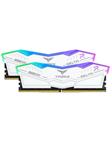RAM DIMM Team Group Delta RGB DDR5 6000 Mhz Da 32GB (2x16GB) Bianco CL38 INTEL XMP