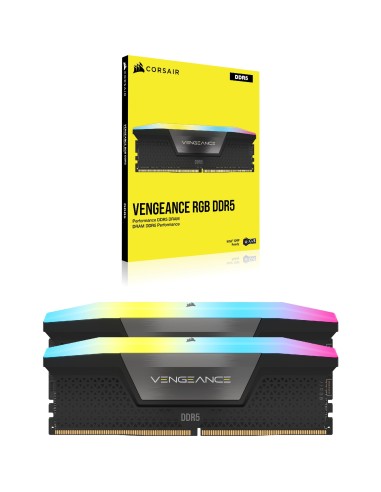 RAM DIMM Corsair Vengeance RGB DDR5 6000 Mhz Da 32GB (2x16GB) Nero CL30 INTEL XMP