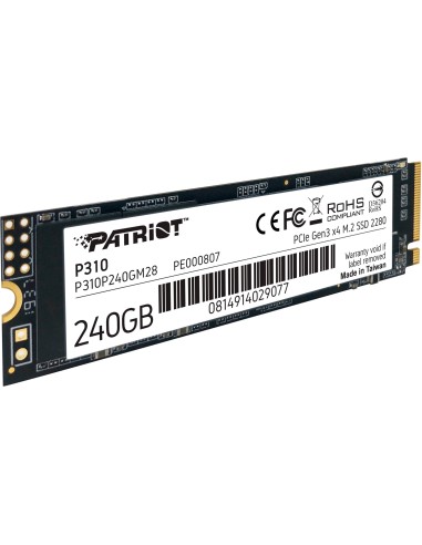 SSD Patriot P310 240 GB PCIe 3.0 x4 NVMe 1.3 M.2 2280