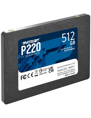 SSD Patriot P220 512 GB Nero SATA III 6 Gb/s