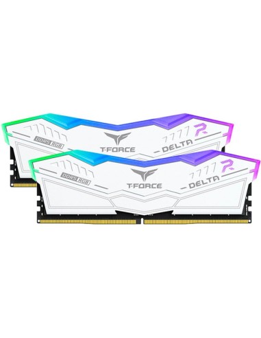 RAM DIMM Team Group Delta RGB DDR5 7600 Mhz Da 32GB (2x16GB) Bianco CL36 INTEL XMP