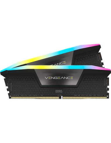 RAM DIMM Corsair Vengeance RGB DDR5 6000 Mhz Da 32GB (2x16GB) Nero/Grigio CL30 AMD EXPO