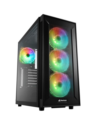 Case Sharkoon TG6M RGB Midi-Tower Nero Tempered Glass