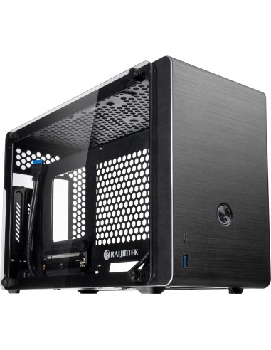 Case RAIJINTEK OPHION Mini-Tower Nero Tempered Glass