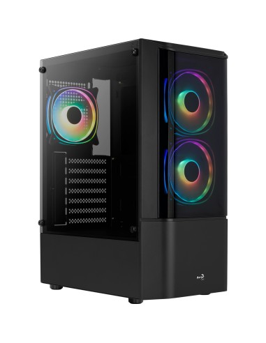 Case Aerocool Quantum v2 TG Midi-Tower Nero/Grigio Tempered Glass