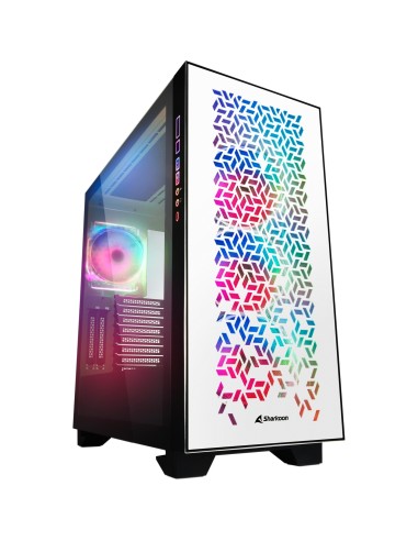 Case Sharkoon ELITE SHARK CA300H White Big-Tower Bianco Tempered Glass