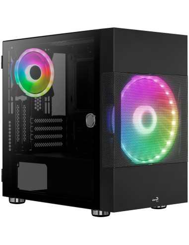 Case Aerocool Atomic v2 Midi-Tower Nero Tempered Glass Versione con supporto GPU