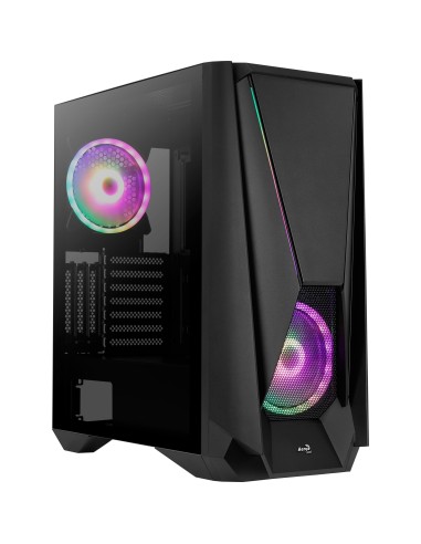 Case Aerocool Visor Midi-Tower Nero Tempered Glass
