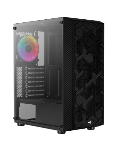 Case Aerocool Hive FRGB v3 Midi-Tower Nero Tempered Glass