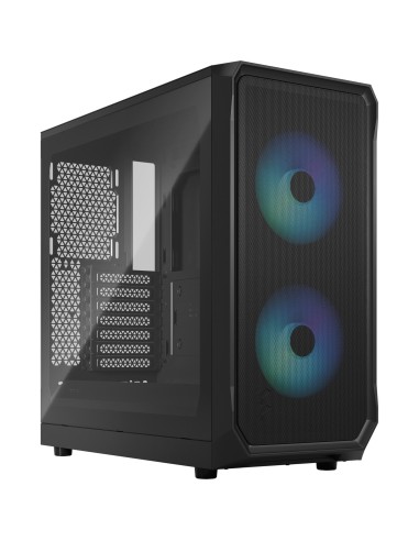 Case Fractal Design Focus 2 RGB Black TG Clear Tint Midi-Tower Nero Tempered Glass