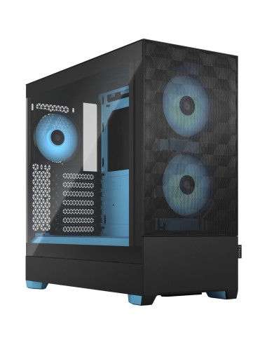 Case Fractal Design Pop Air RGB Cyan Core TG Clear Tint Midi-Tower Nero/Azzurro