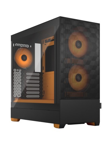 Case Fractal Design Pop Air RGB Arancione Core TG Clear Tint Midi-Tower Nero/Arancione