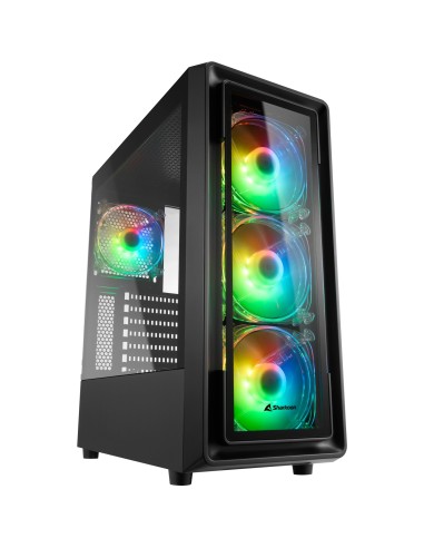Case Sharkoon TK4 RGB Midi-Tower Nero Tempered Glass